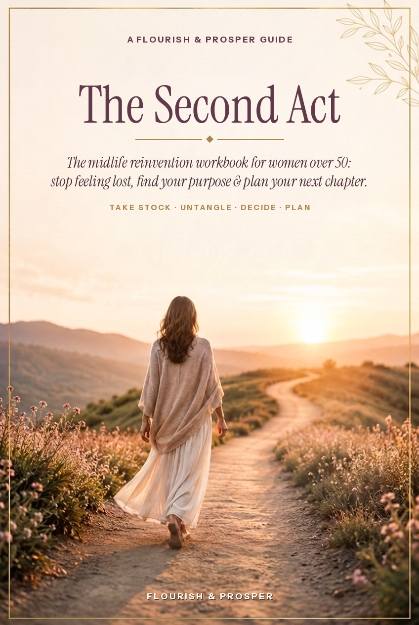 The Second Act — midlife reinvention workbook cover